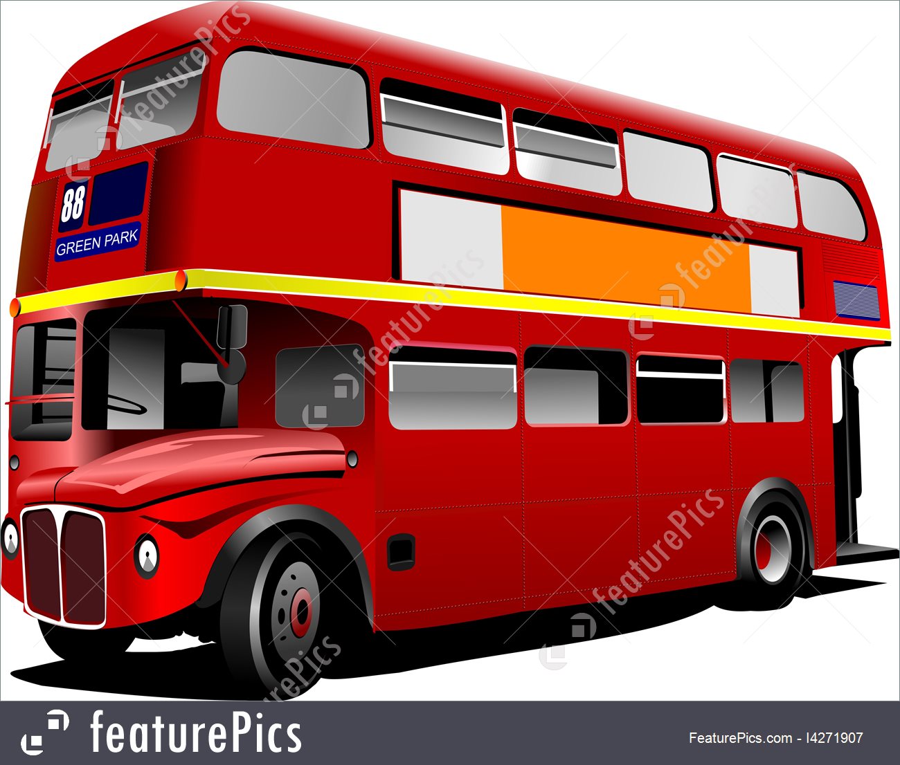Illustration Of London Double Decker Bus 1300x1106 Illustration Of London Double Decker Bus