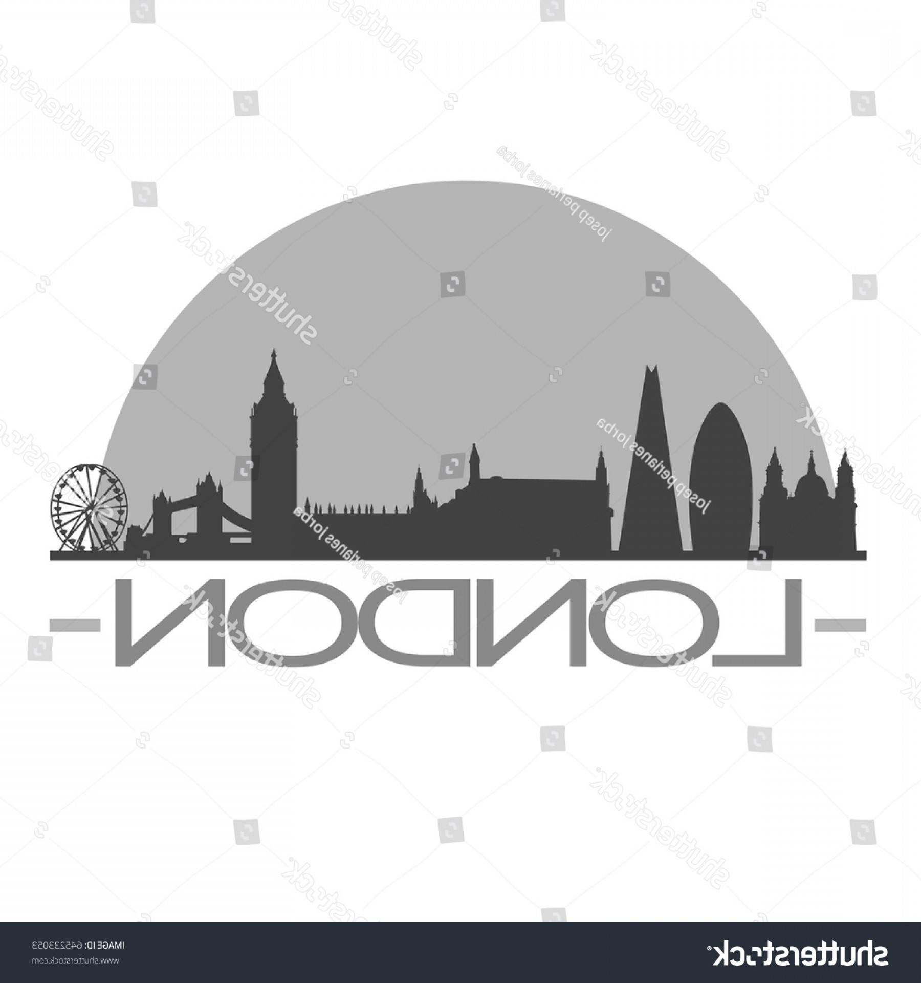 1800x1920 London Skyline Silhouette Stamp Vector City Catchsplace