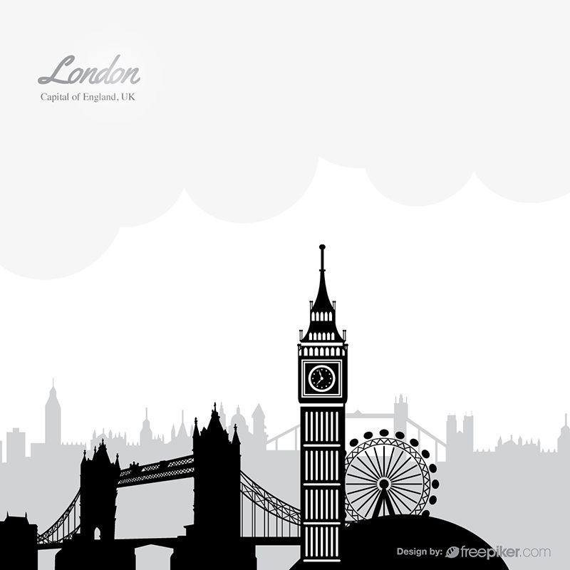 800x800 London Skyline Travel Vector Free Vectors London Illustration