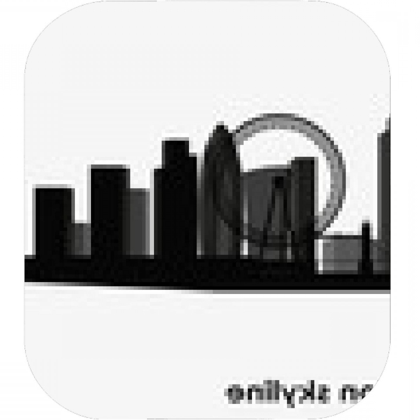 1440x1440 London Skyline Vector Silhouette Black And White Cityscape