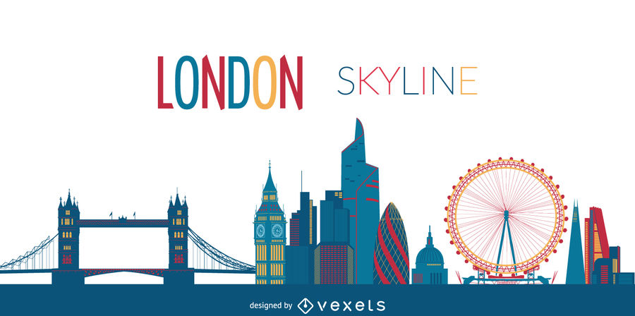 900x448 London City Skyline