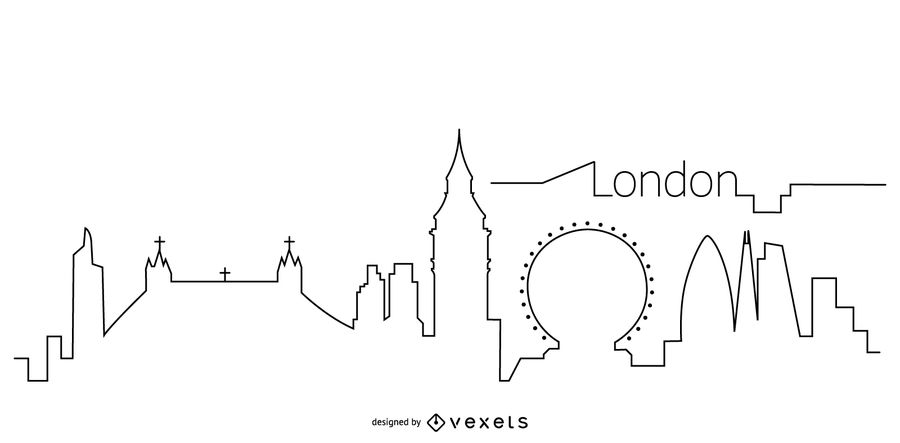 900x443 London Skyline Outline