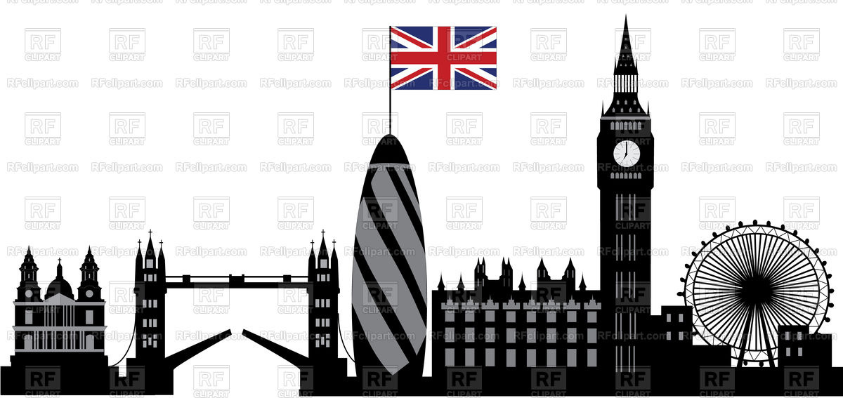1200x567 London Skyline With Bridge And Tower Vector Image Of Travel