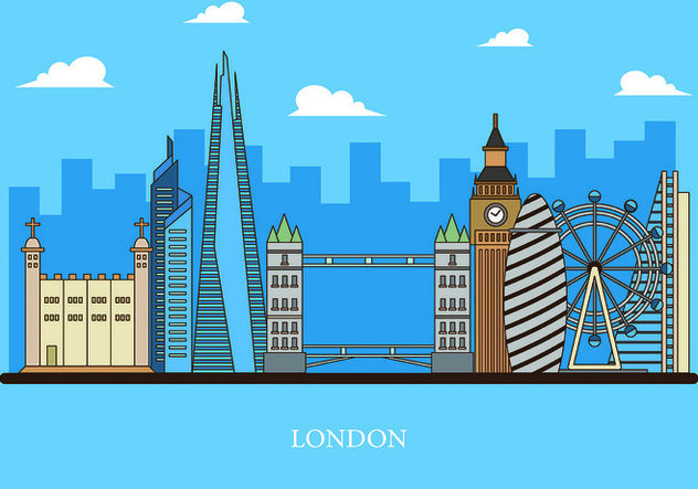 632x443 Vector Of The Shard And The London Skyline Free Vector Download
