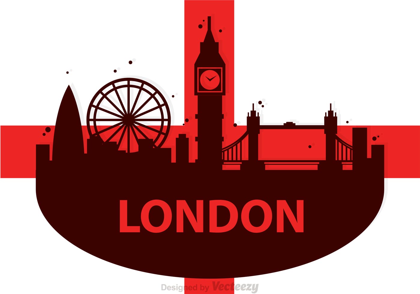 1400x980 London City Scape Vector