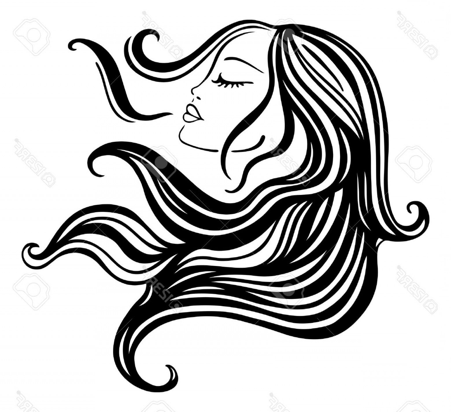 1560x1425 Hair Vector Art Wallkeeper