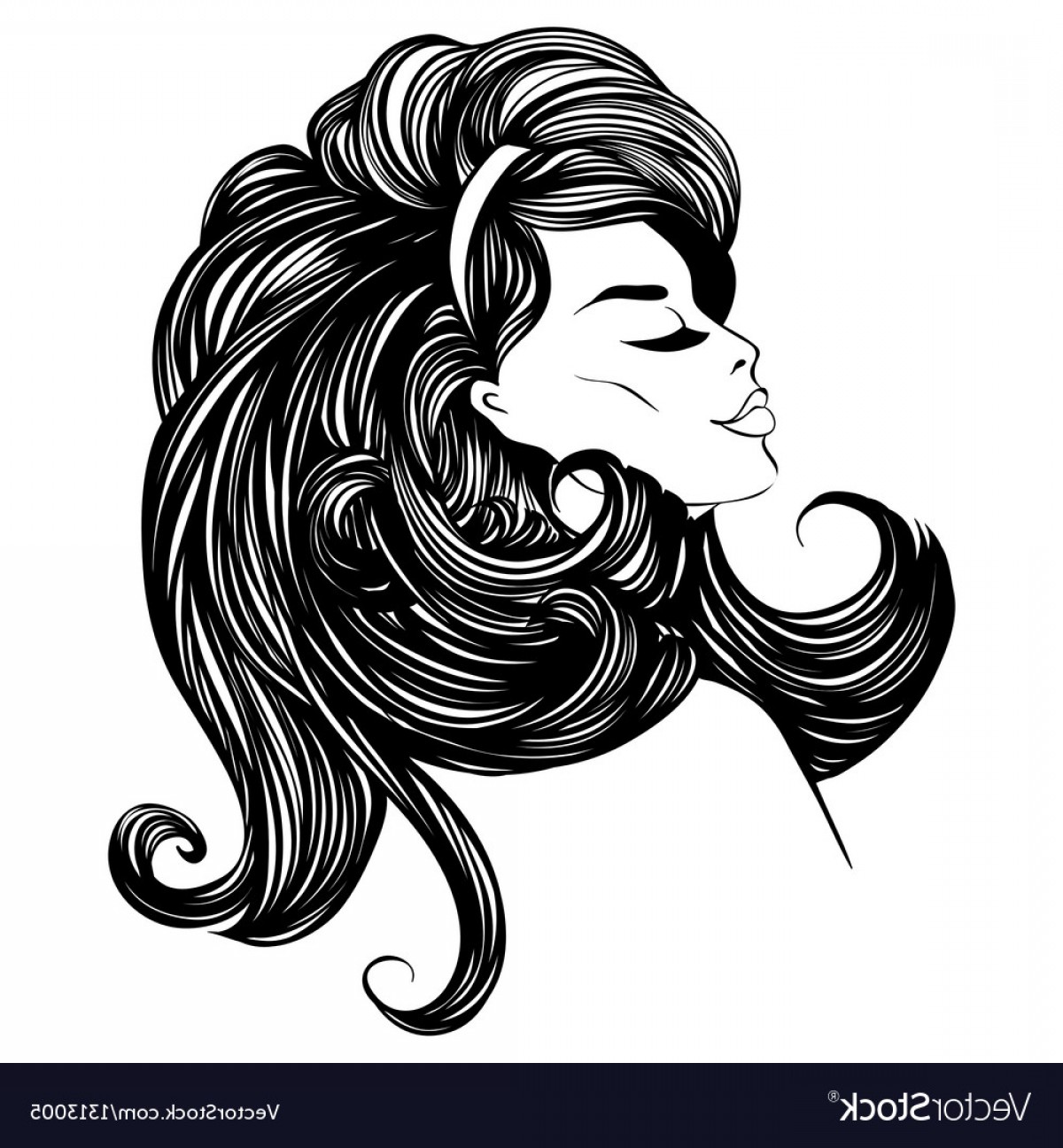 1200x1296 Long Hair Vector Illustration Catchsplace