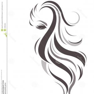 300x300 Silhouette Of A Young Woman With Long Hair Vector Hoodamathrun