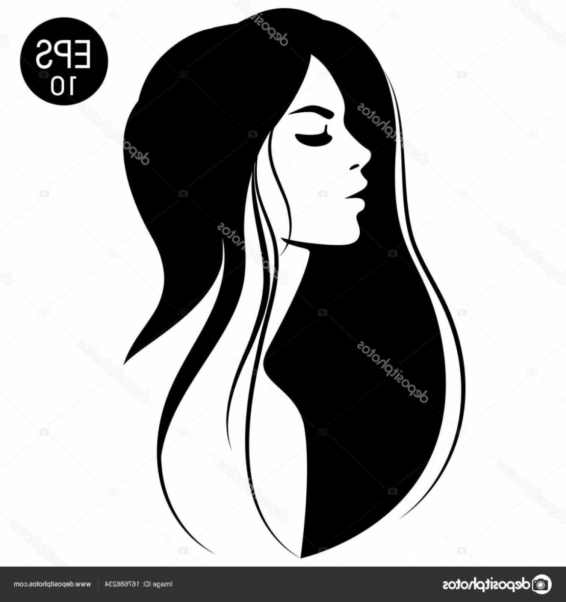 1155x1228 Vector Illustration Womans Hair Cqrecords