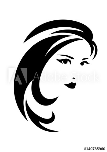353x500 Brunette Woman With Long Hair Vector Design
