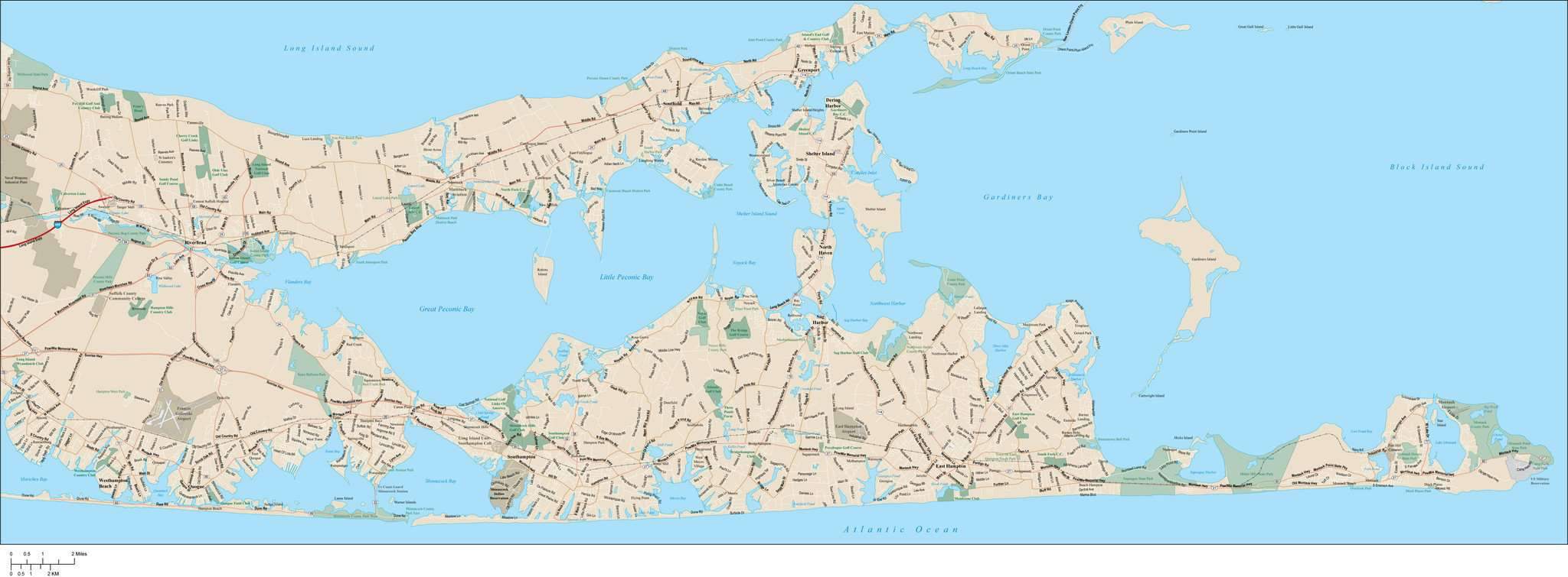 Hamptons Map With Local Streets In Adobe Illustrator Vector Format 2048x755 Hamptons Map With Local Streets In Adobe Illustrator Vector Format
