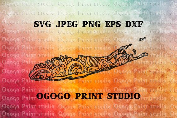 Long Island New York Map Zentangle Mandala T 570x380 Long Island New York Map Zentangle Mandala T