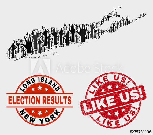 Election Long Island Map And Watermarks Red Round Like Us! Grunge 500x441 Election Long Island Map And Watermarks Red Round Like Us! Grunge