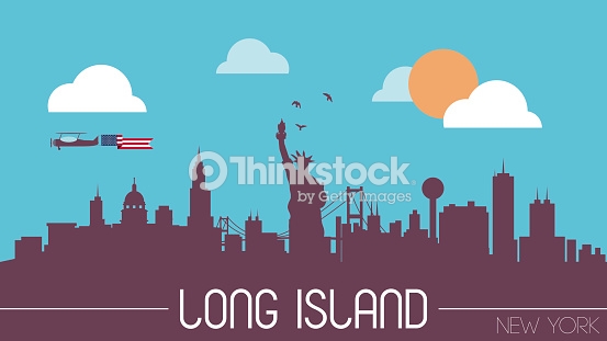 553x311 Long Island Silhouette Vector