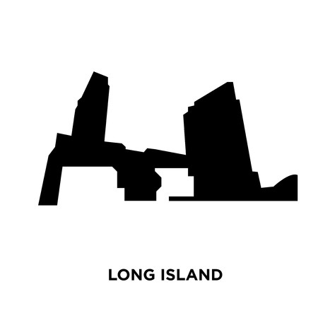 450x450 A Long Island Silhouette On White Background, Vector Illustration