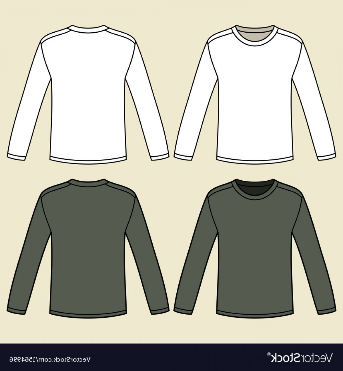 1200x1296 Long Sleeve Round Neck T Shirt Vector Universiteti