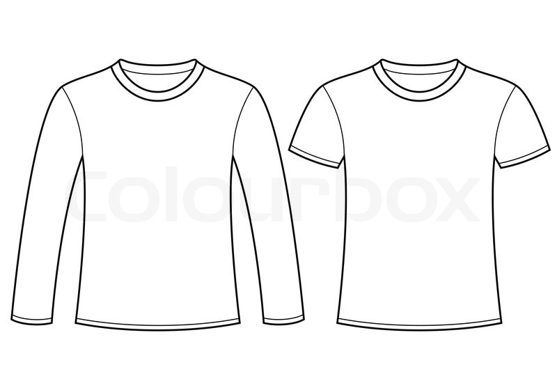 800x560 Long Sleeved T Shirt And T Shirt Stock Vector Colourbox