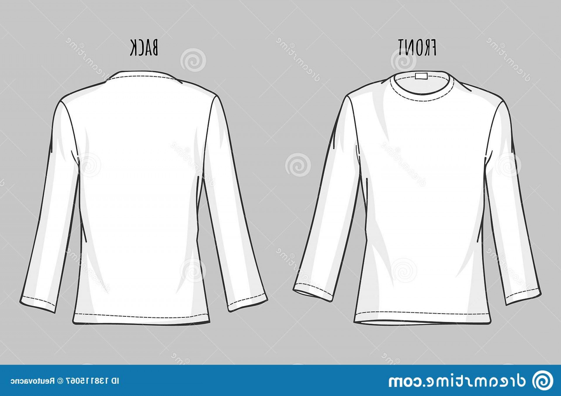 1920x1354 Men S Long Sleeve Shirt Vector Template White T Shirt Mockup Front