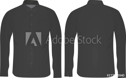 500x310 Grey Long Sleeve Shirt Vector Illustration