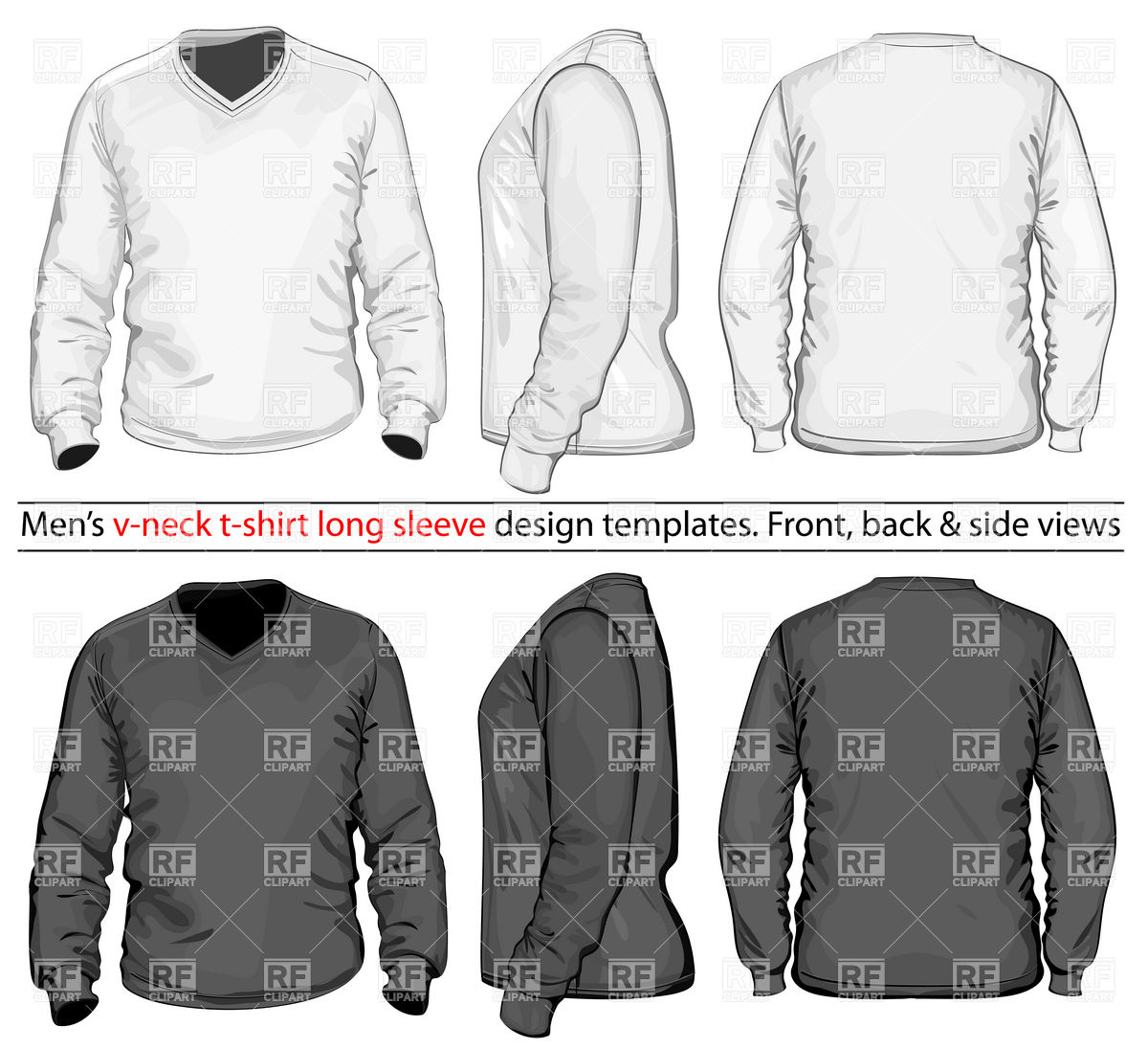 1200x1096 Men's V Neck Long Sleeved T Shirt Vector Image Of Beauty, Fashion