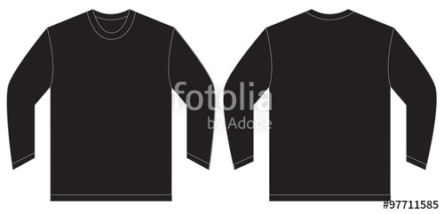 500x241 Black Long Sleeve T Shirt Design Template Stock Image And Royalty