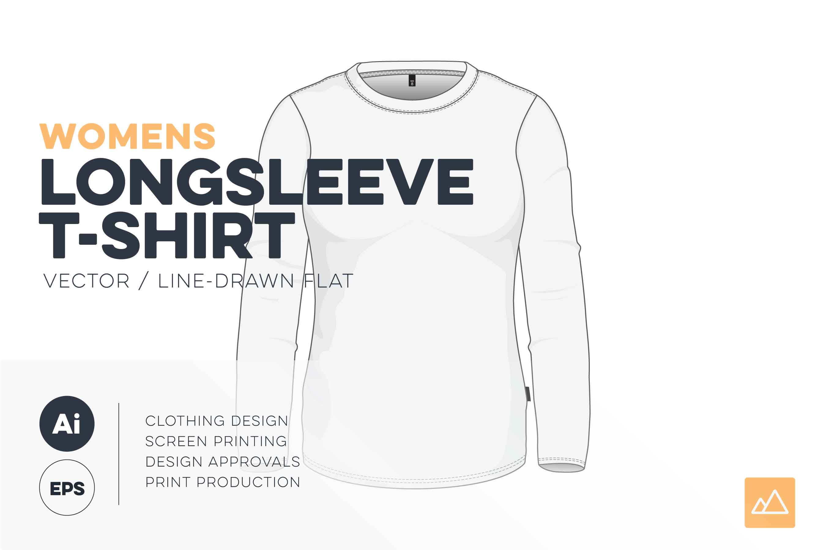 2700x1800 Womens Crew Neck Long Sleeve Template
