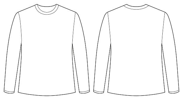 Long Sleeve T Shirt Vector Template at Vectorified.com | Collection of ...