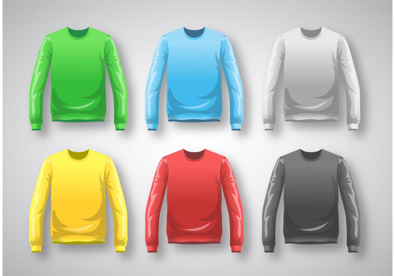 Long Sleeve T Shirt Vector Template at Vectorified.com | Collection of ...