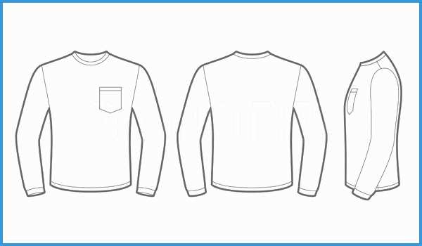 600x350 Long Sleeve T Shirt Template Vector Free Great Long Sleeve Blank