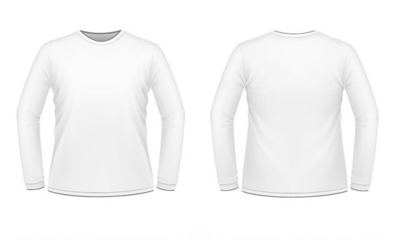 565x341 Long Sleeve Shirt Vector Mockup Images