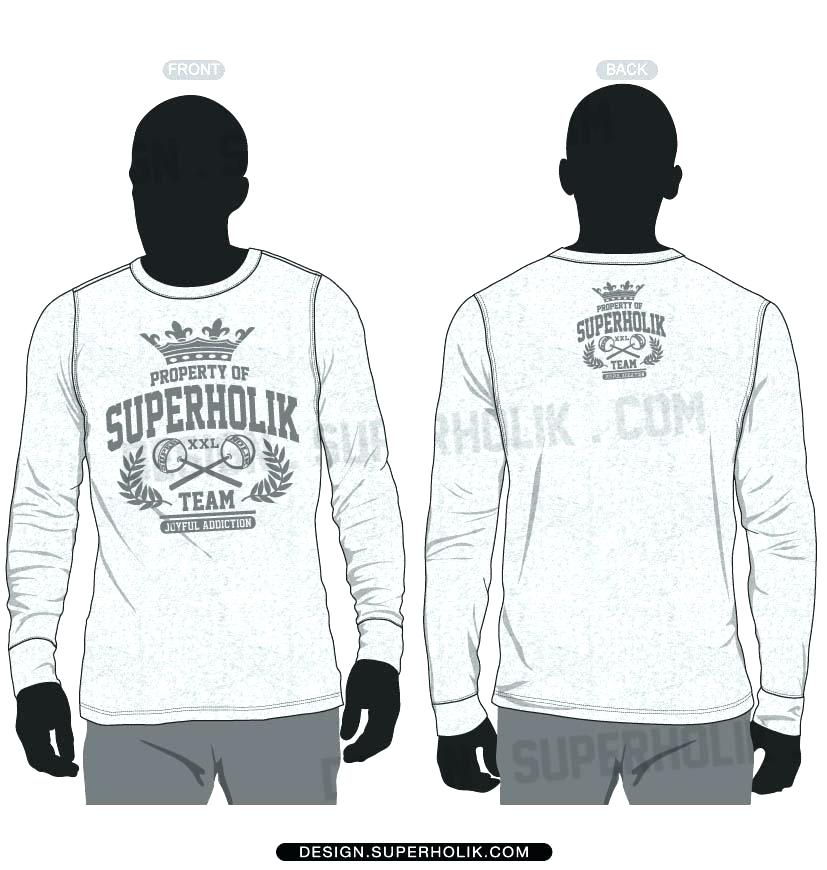 827x870 Blank Long Sleeve T Shirt Template Design Set