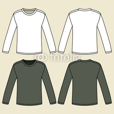 400x400 Blank Long Sleeved T Shirts Template