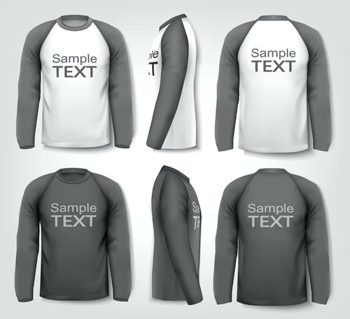 500x456 Long Sleeve Tee Shirt Vector Template Free T Download Pack Blank