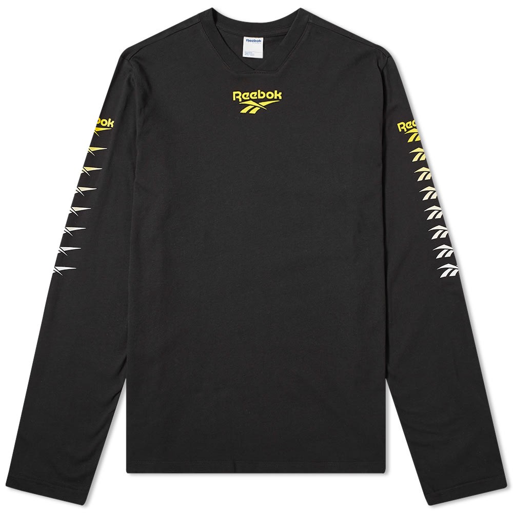 1000x1000 Reebok Long Sleeve Multi Vector Tee Black End