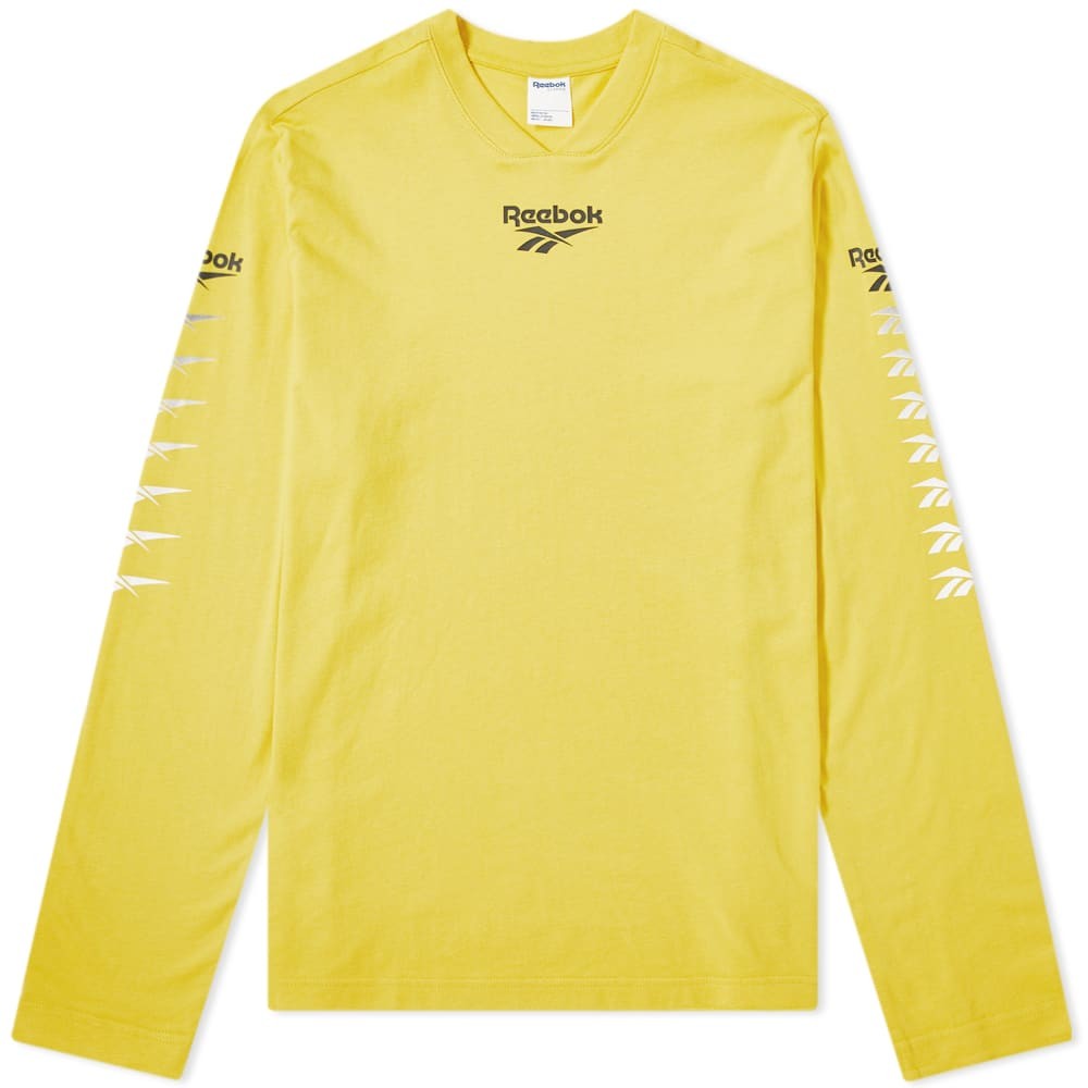 1000x1000 Reebok Long Sleeve Multi Vector Tee Toxic Yellow End