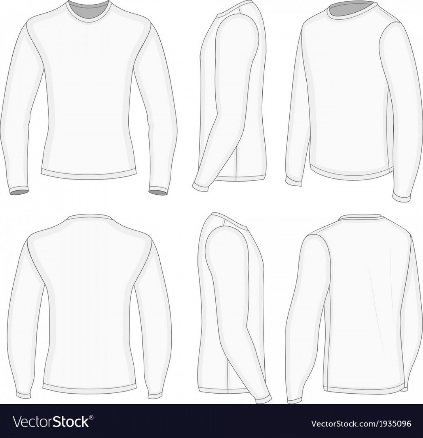 long sleeve vector template