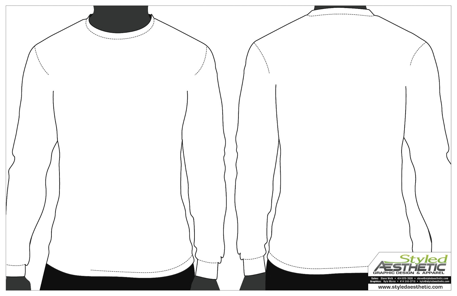 1600x1035 Long Sleeve Shirt Template Vector Images
