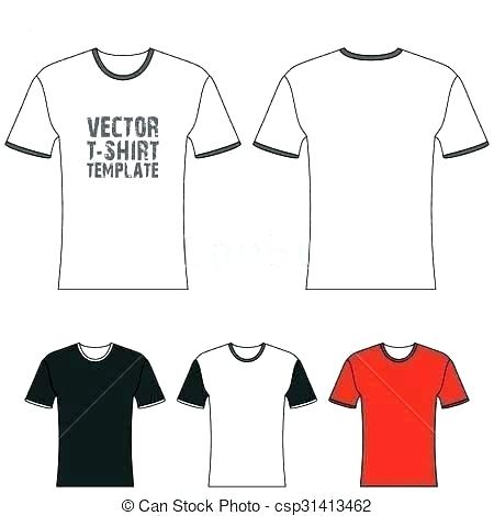 450x470 T Shirt Template Back
