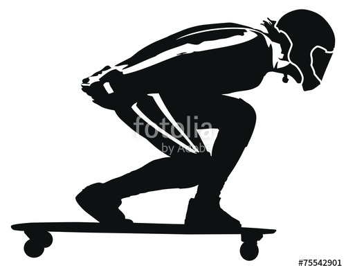 500x390 Longboard Downhill Stock Image And Royalty Free Vector