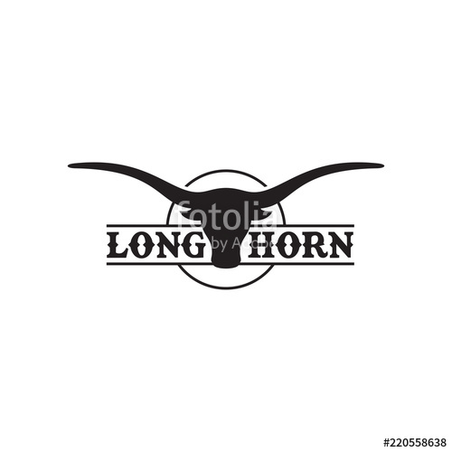 500x500 Long Horn Logo Vector Stock Image And Royalty Free Vector