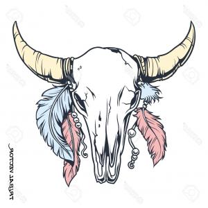 300x300 Longhorn Skull Vector Seamless Pattern Createmepink