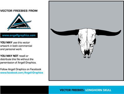 398x300 Longhorn Skull Vector Clip Arts, Clip Art