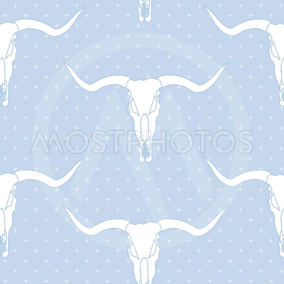 563x563 Longhorn Skull, Vector Seam
