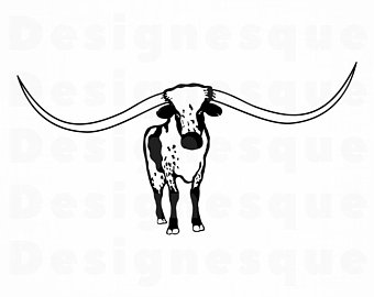 340x270 Longhorn Vector Etsy