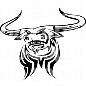 300x300 Royalty Free Clip Art Vector Logo Of A Black And White Tribal