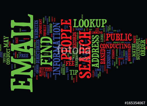 500x361 Email Lookup Find People Text Background Word Cloud Concept Stock