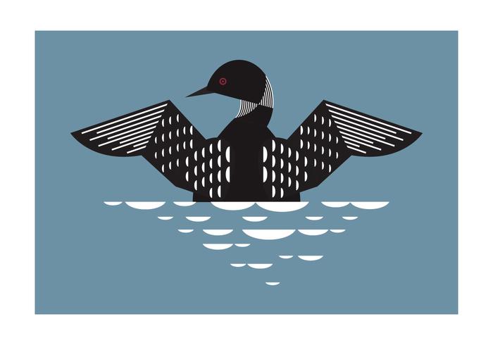 700x490 Geometric Loon Bird Background Vector Illustration
