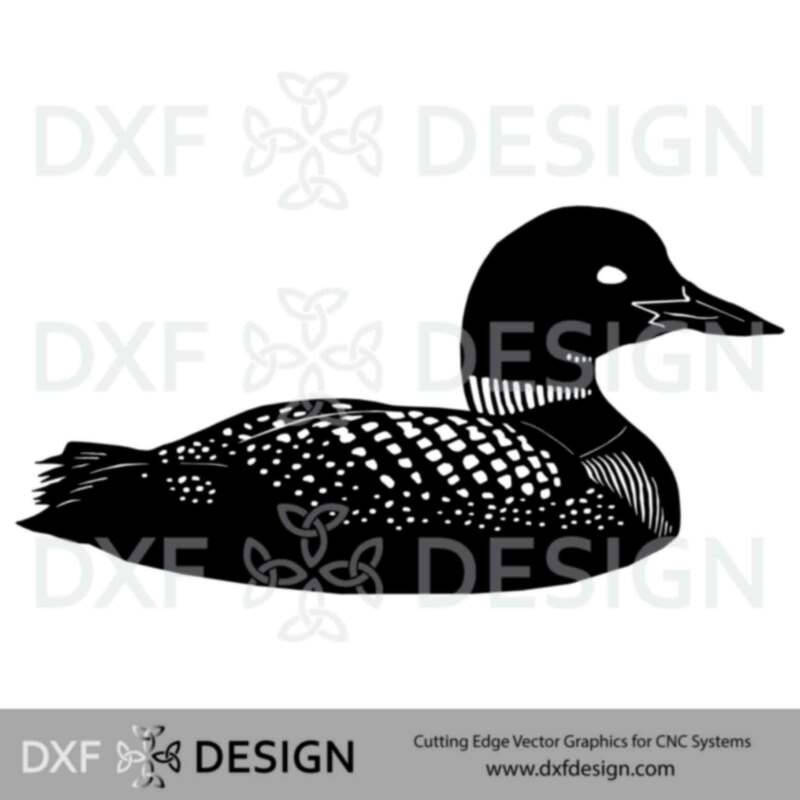 800x800 Loon Swimming Dxf For Cnc Plasma Cutting