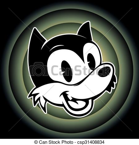 Vintage Toons Retro Cartoon Character Smiley Woolf 450x470 Vintage Toons Retro Cartoon Character Smiley Woolf