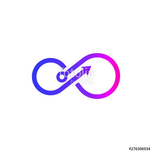 500x500 Infinity Arrow Loop Abstract Logo Vector Stock Image And Royalty